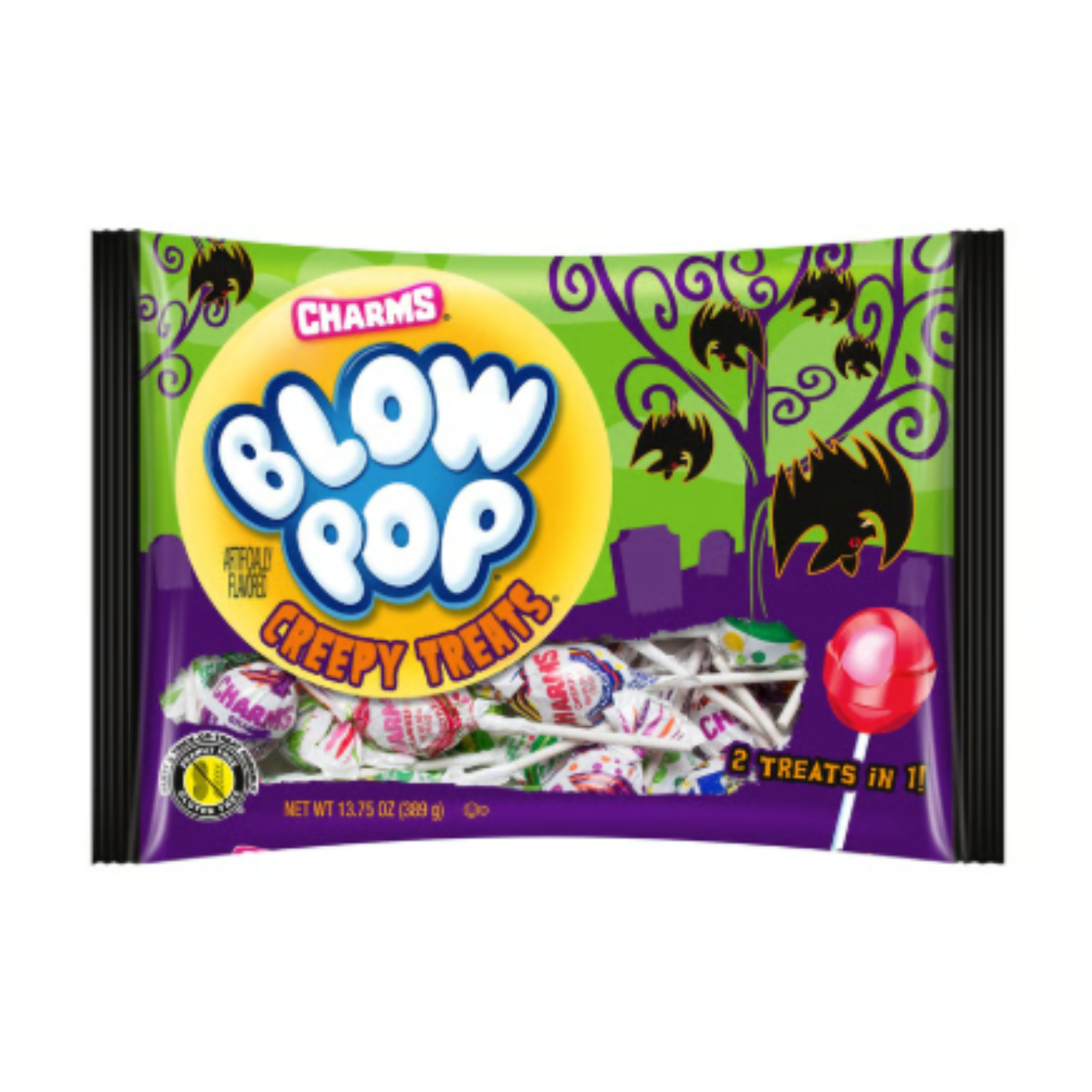 Charms Blow Pop Creepy Treats Assorted 13.75oz 6ct