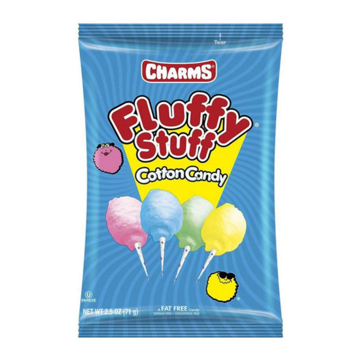 Charms Fluffy Stuff Cotton Candy 2.5oz  - 24ct