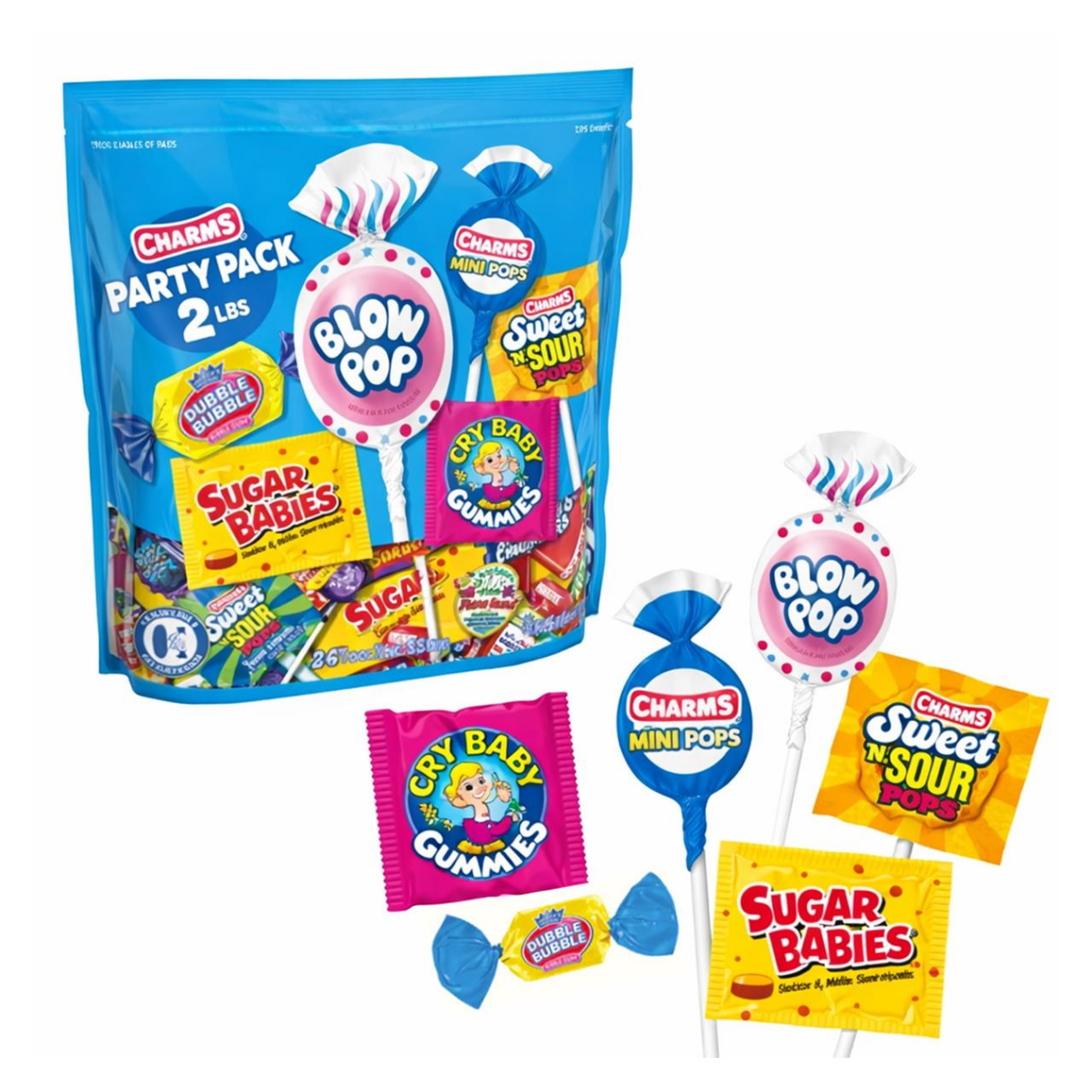 Charms Party Pack Candy Assortment 2lb 6ct