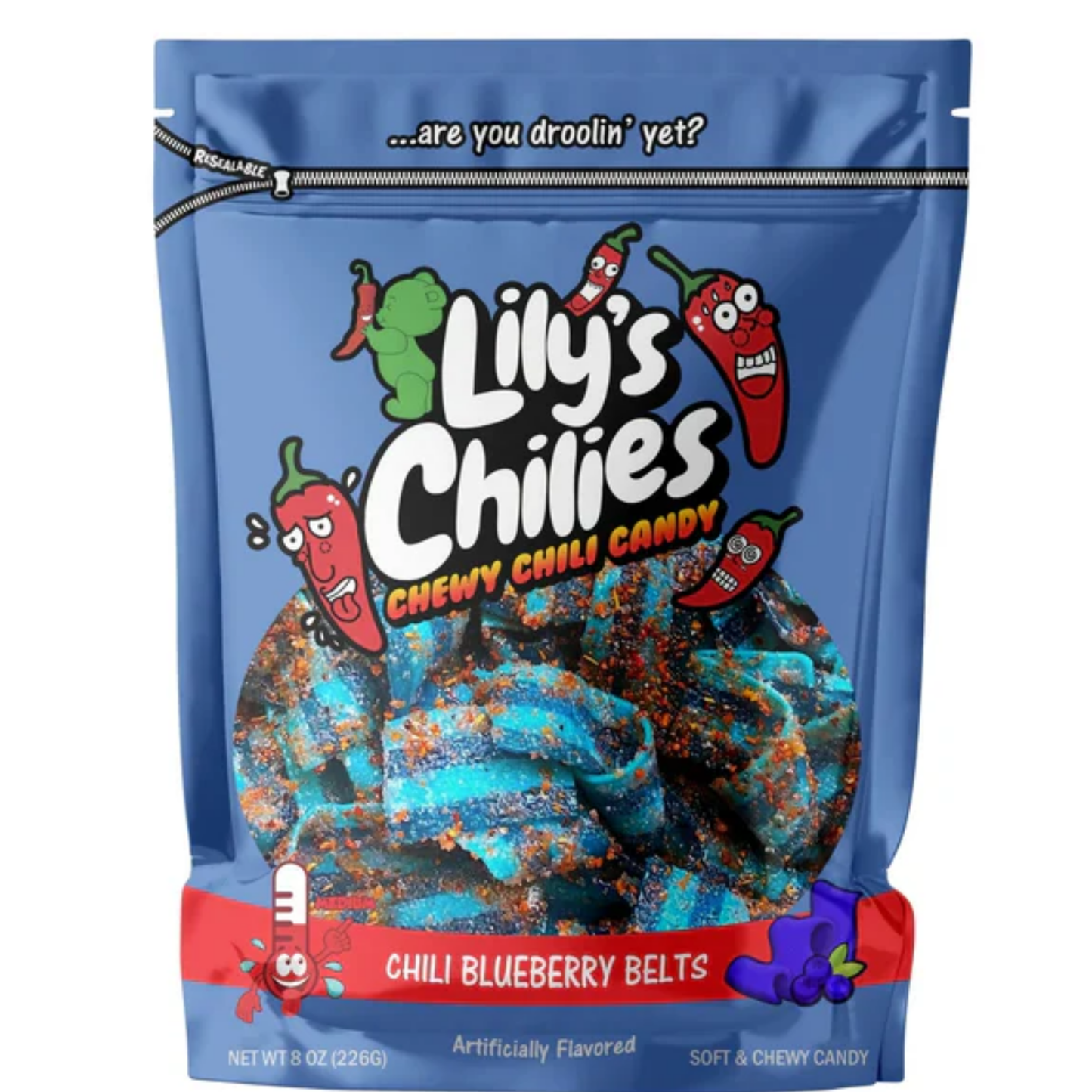 Lily's Chilies Chili Blueberry Belts Candy 4oz 24ct