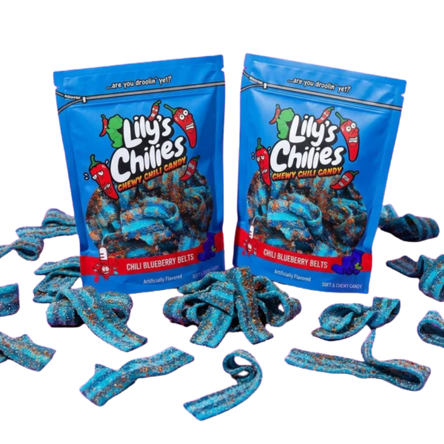 Lily's Chilies Chili Blueberry Belts Candy 4oz 24ct