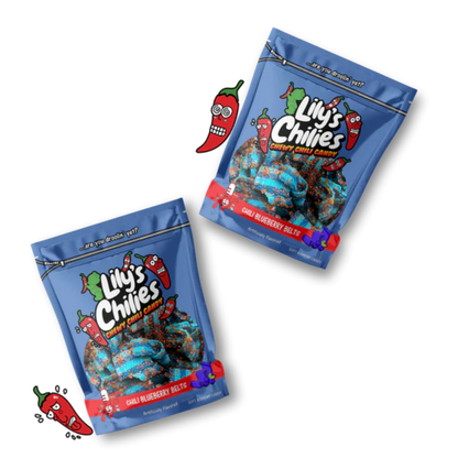 Lily's Chilies Chili Blueberry Belts Candy 4oz 24ct
