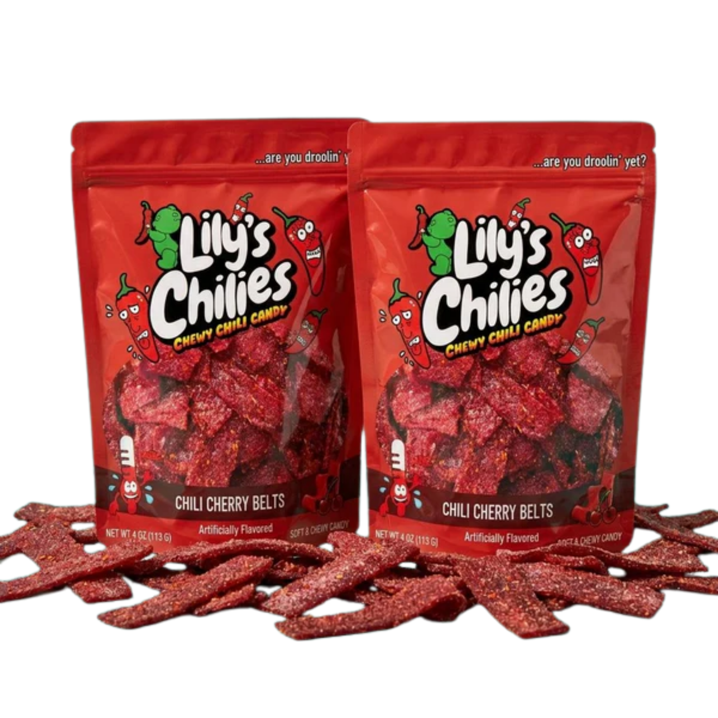 Lily's Chilies Chili Cherry Belts Candy 4oz 24ct