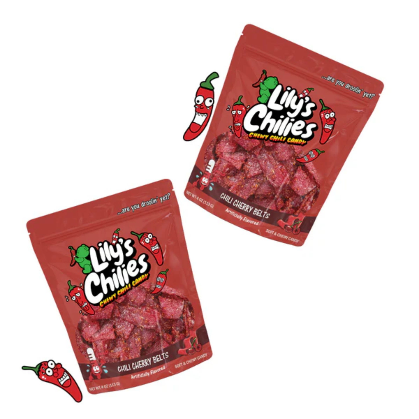 Lily's Chilies Chili Cherry Belts Candy 4oz 24ct
