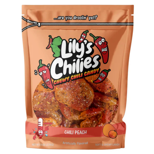 Lily's Chilies Chili Peach Gummies Candy 4oz 24ct