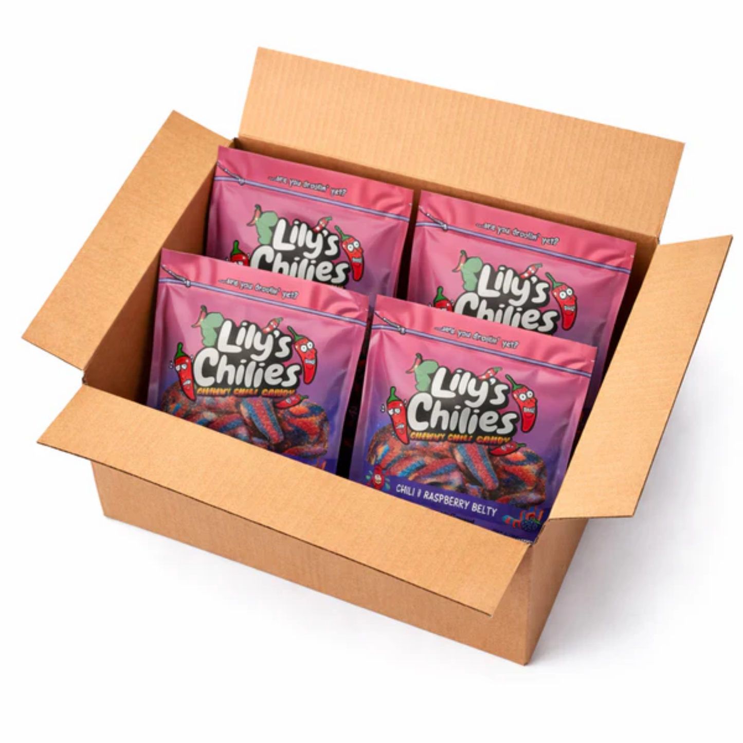 Lily's Chilies Chili Raspberry Belts Candy 4oz 24ct