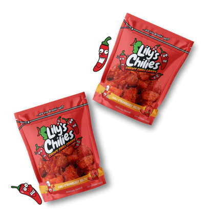 Lily's Chilies Chili Strawberry Belts Candy 4oz 24ct