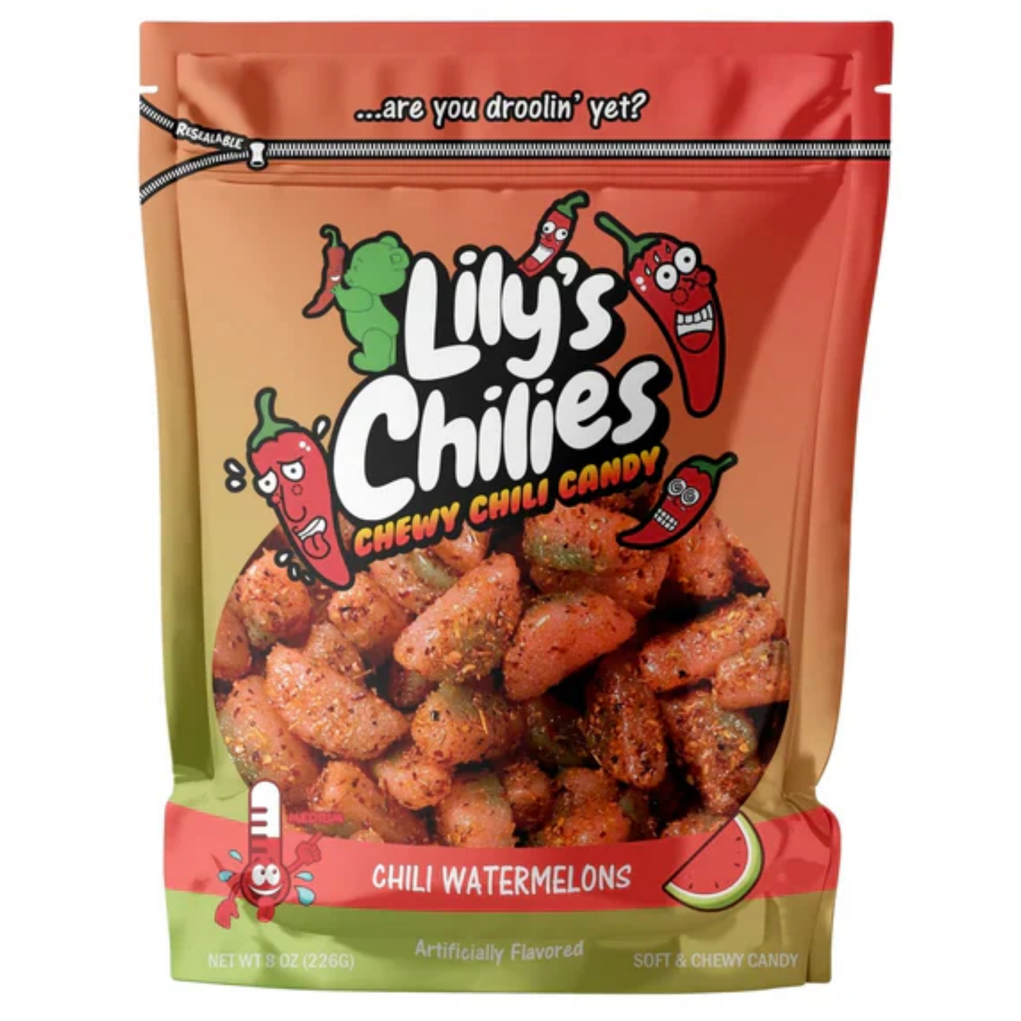 Lily's Chilies Chili Watermelon Belts Candy 4oz 24ct