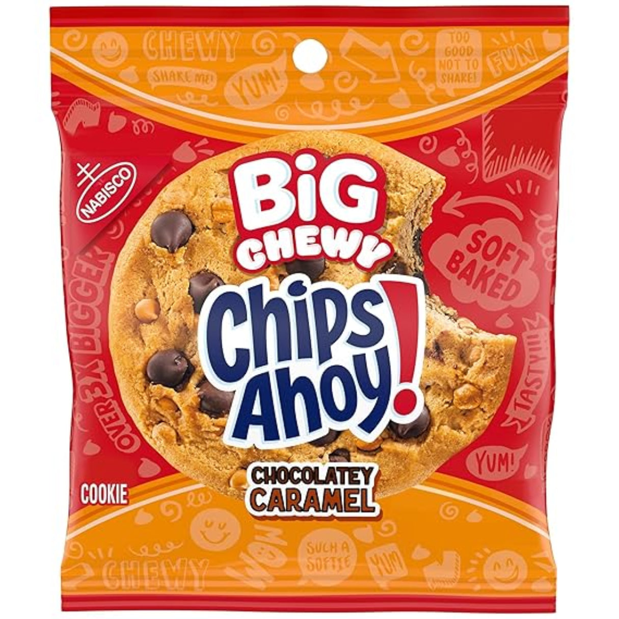 Chips Ahoy! Chocolatey Caramel Big Chewy Chocolate Chip Cookies 2.5oz - 7ct