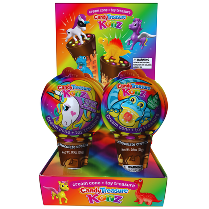 Chocolate Cream Cone with Toy Tray .9oz 10ct