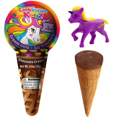 Chocolate Cream Cone with Toy Tray .9oz 10ct