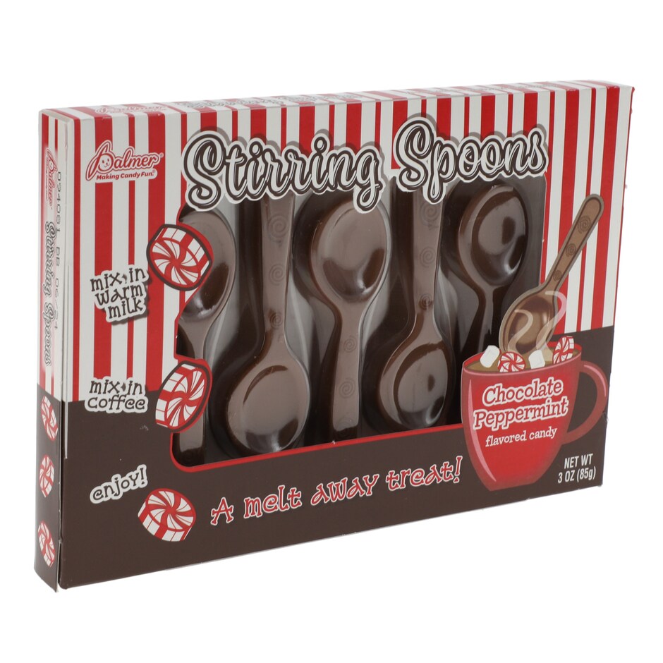 Chocolate Peppermint Stirring Spoons 3oz - 12ct