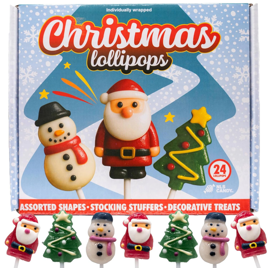Christmas Assorted Lollipops Candy 10.16oz 12ct