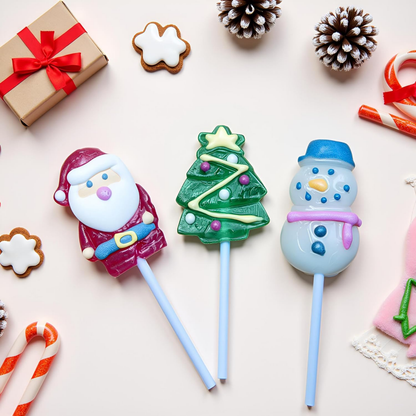Christmas Assorted Lollipops Candy 10.16oz 12ct