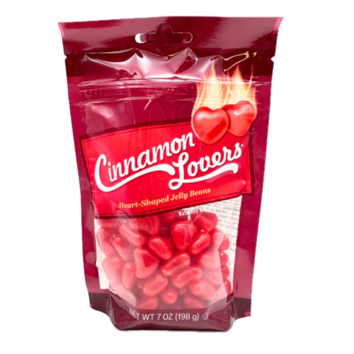 Cinnamon Lovers Heart-Shaped Jelly Beans Peg Bag- 7oz 12ct