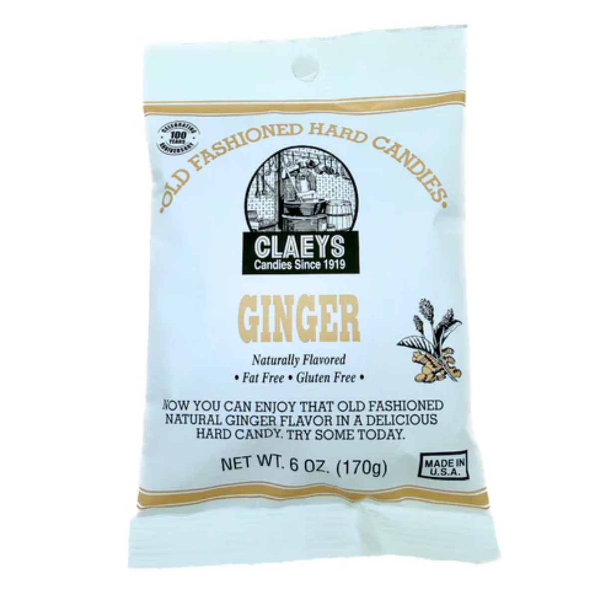 Claey's Ginger Old Fashioned Hard Candies - 6oz 24ct
