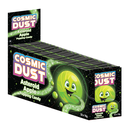 Cosmic Dust Asteroid Apple green apple popping candy 32ct display box