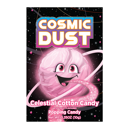 Cosmic Dust Celestial Cotton Candy popping candy pouch with crackling crystals