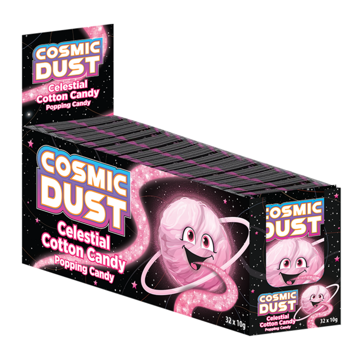 Cosmic Dust Celestial Cotton Candy popping candy 32ct countertop display box