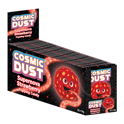 Cosmic Dust Supernova Strawberry strawberry popping candy 32ct display box