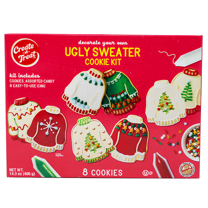 Create-A-Treat Ugly Sweater Cookie Kit 14.3oz 6ct