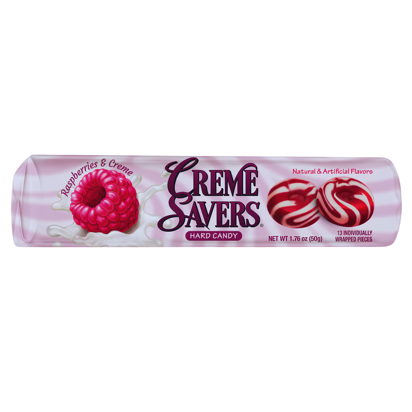 Creme Savers Raspberries & Creme Hard Candy 1.76oz 24ct