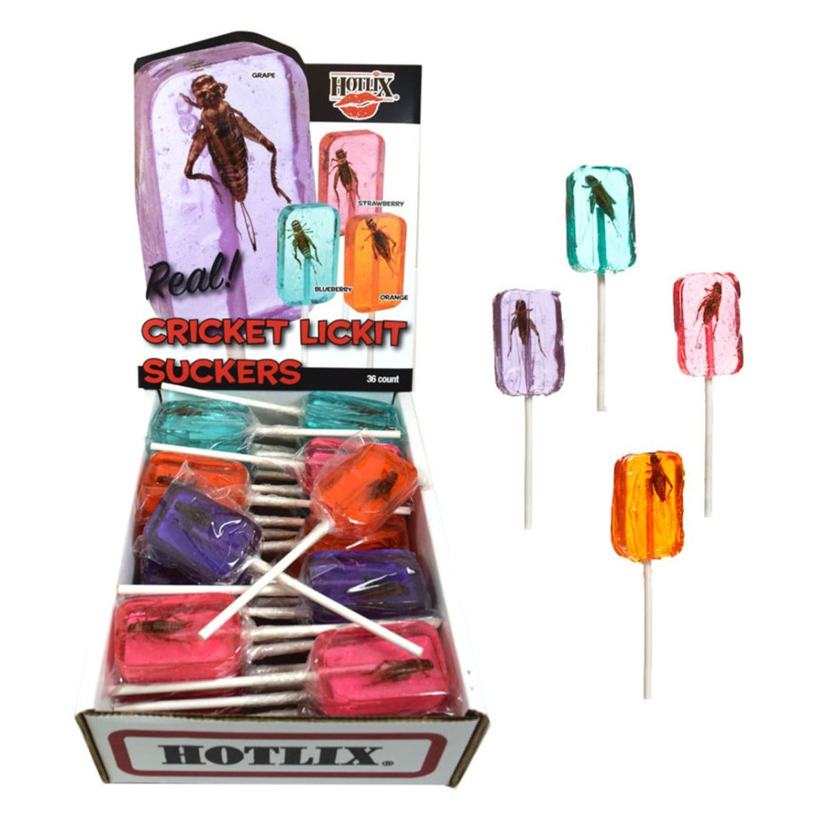 Cricket Lick-It Lollipops - 36ct