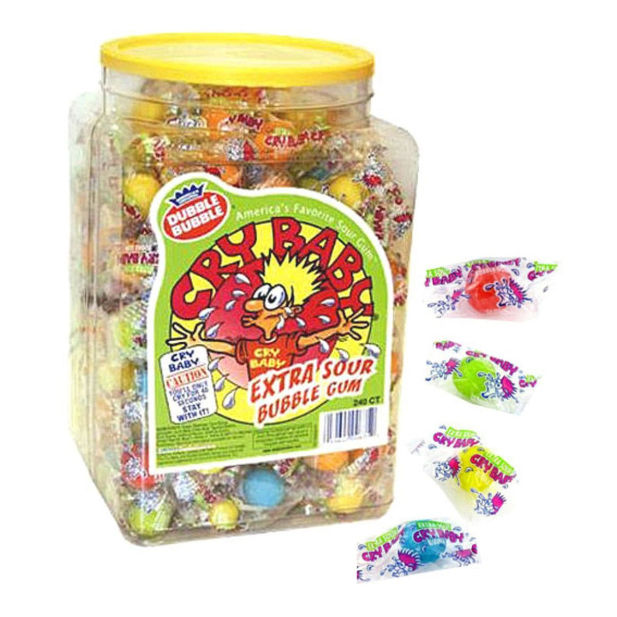 Cry Baby Extra Sour Bubble Gum 38oz - 240ct