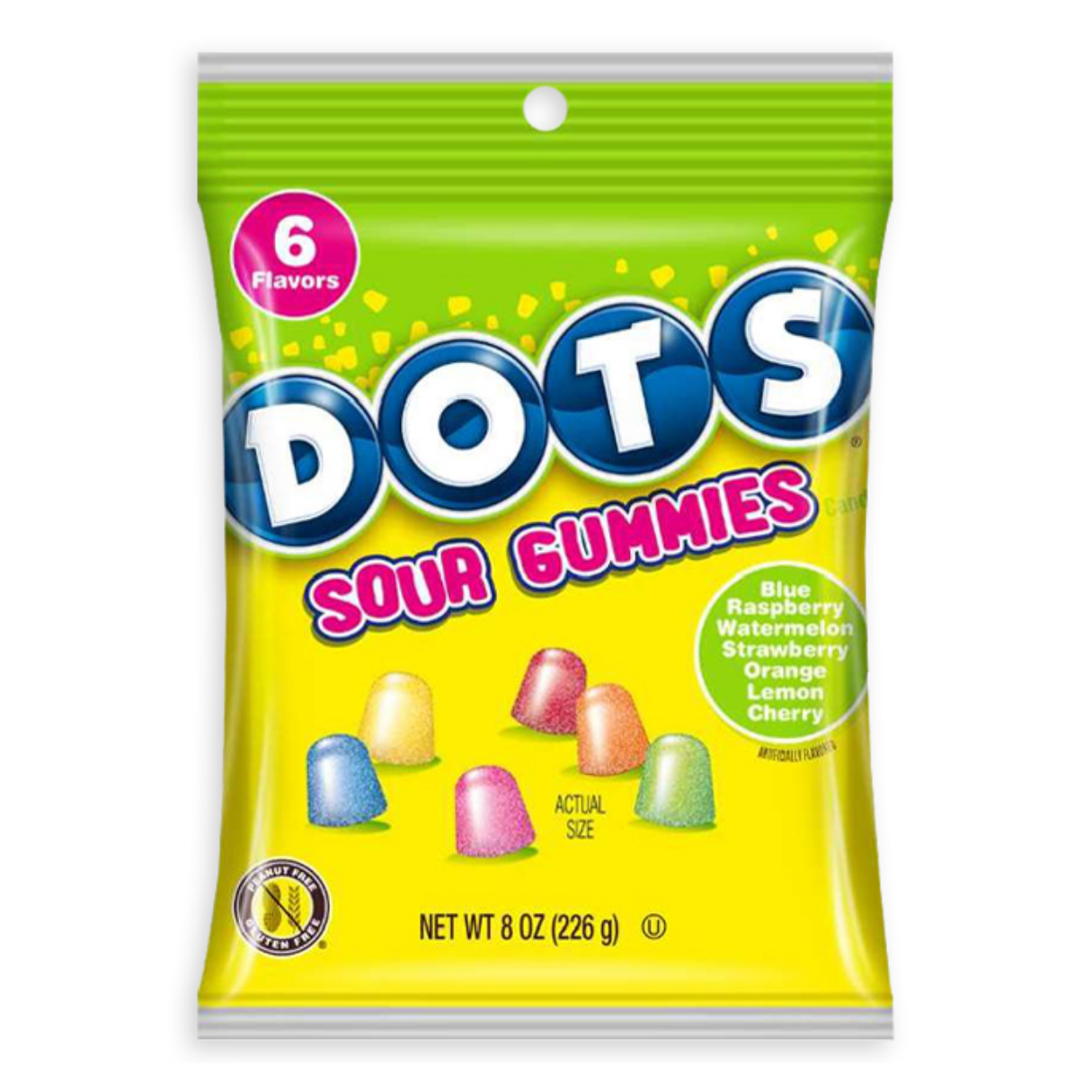 DOTS Sour Gummies Peg Bag 8oz - 12ct