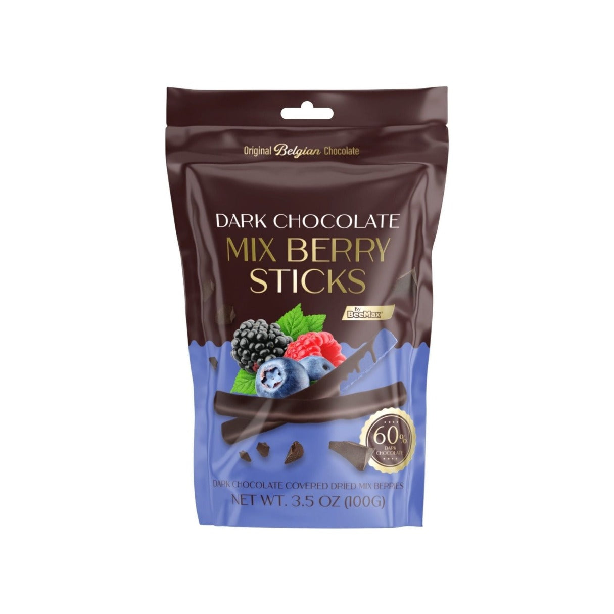 Beemax Dark Chocolate Covered Mix Berry Sticks 3.5oz - 12ct