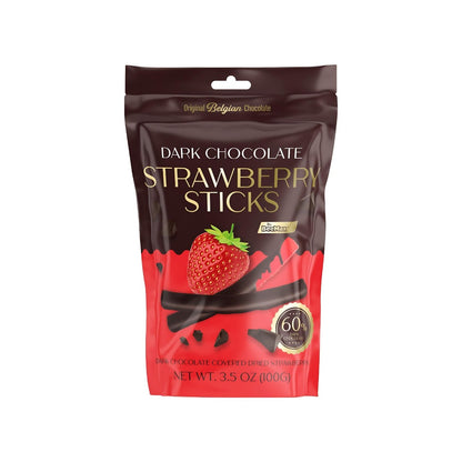 Beemax Dark Chocolate Covered Strawberry Sticks  3.5oz - 12ct