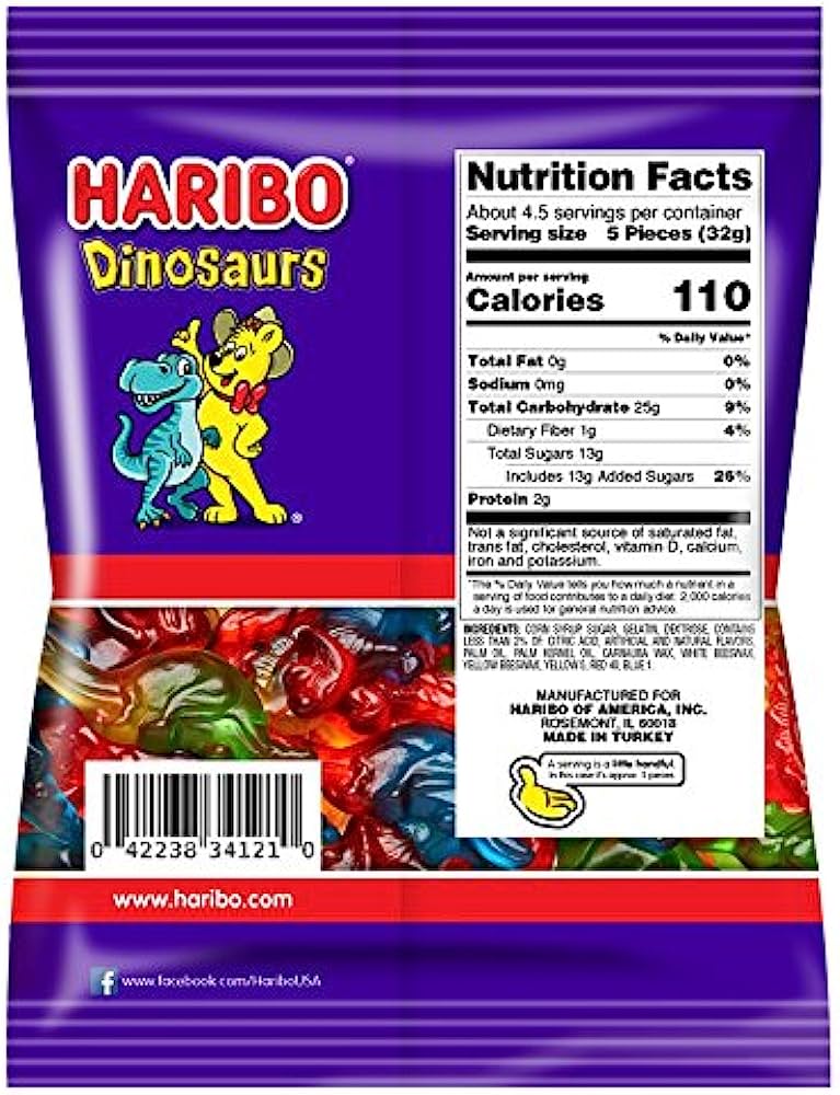 Haribo Dinosaurs Gummi Candy 5oz - 12ct – I Got Your Candy