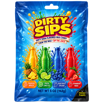 Dirty Sips Dirty Soda Wax Candy 5oz 12ct