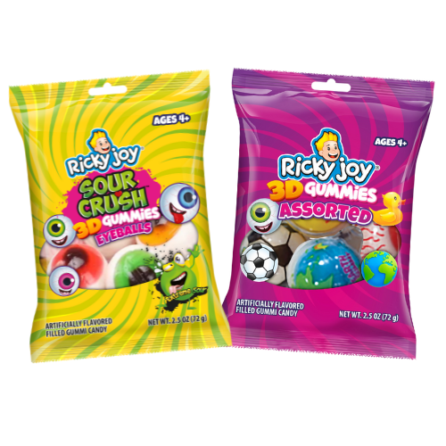 Ricky Joy 3D Gummies Assorted 2.5oz - 48ct