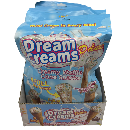 Dream Creams Birthday Cake Cones Tray 100g 6ct