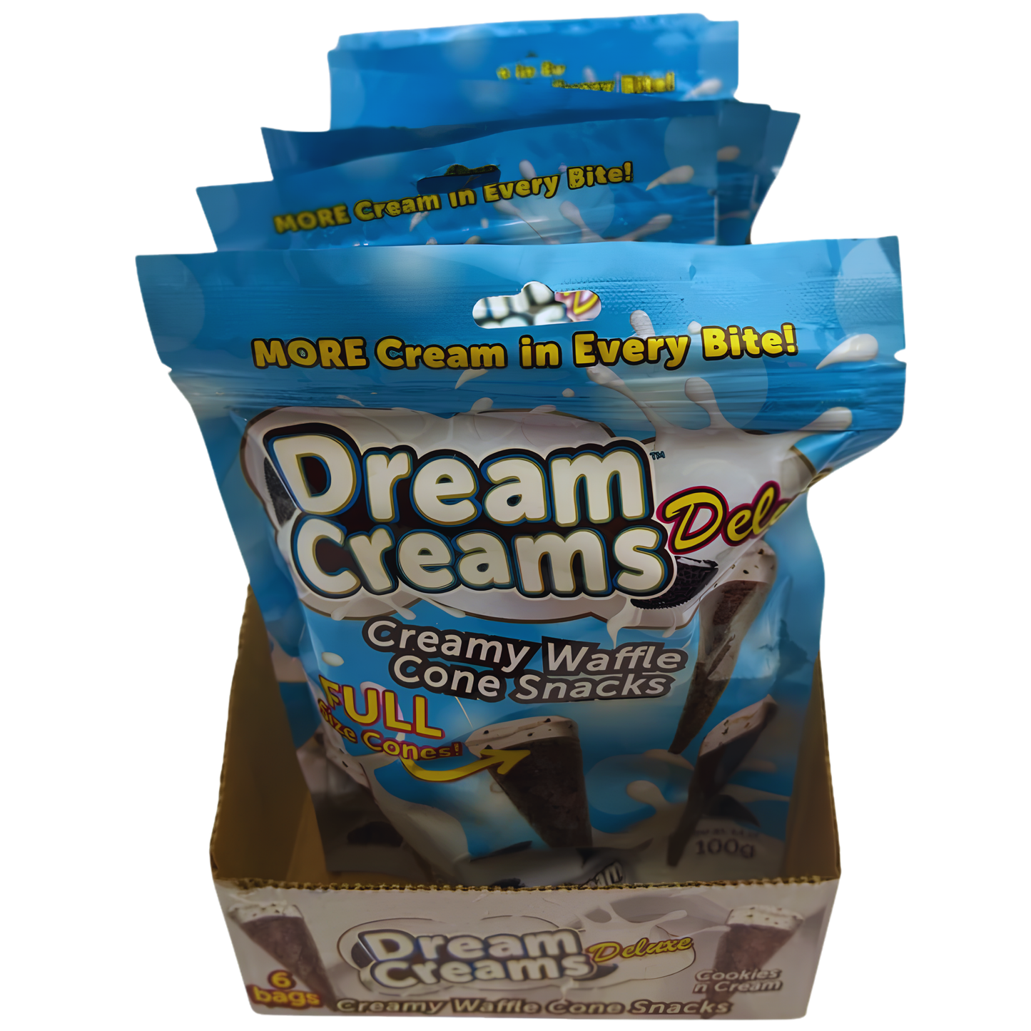 Dream Creams Cookies & Cream Cones Tray 100g 6ct