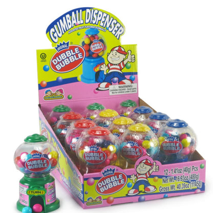 Dubble Bubble Gumball Mini Machine 1.41oz - 12ct