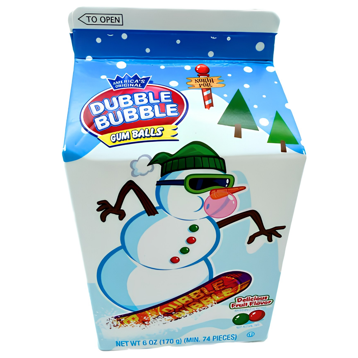 Dubble Bubble Christmas Holiday Bubble Gum Assortment 6oz 24ct