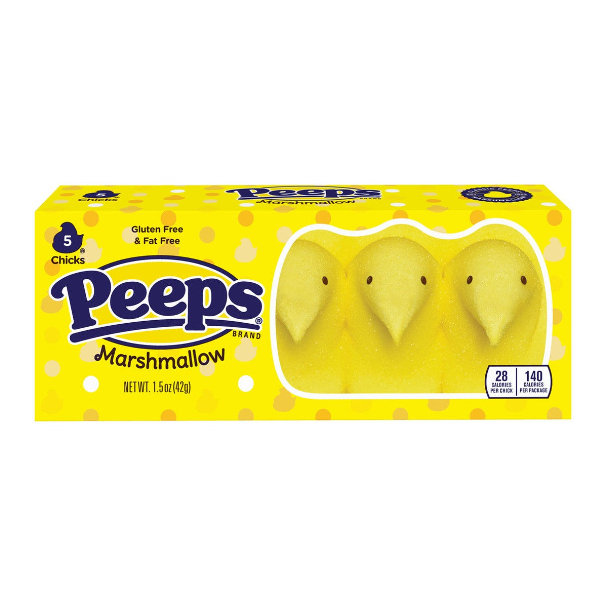 Peeps Marshmallow Yellow 5pc 1.5oz - 24ct
