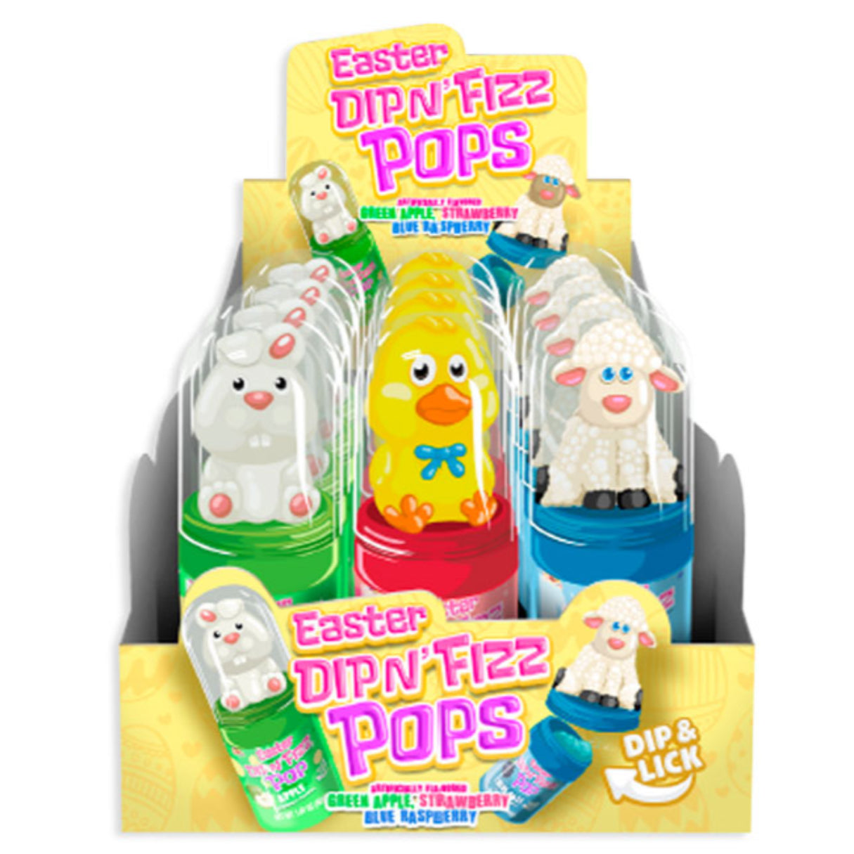 Easter Dip N' Fizz Tutti Frutti Pops 1.41oz- 12ct