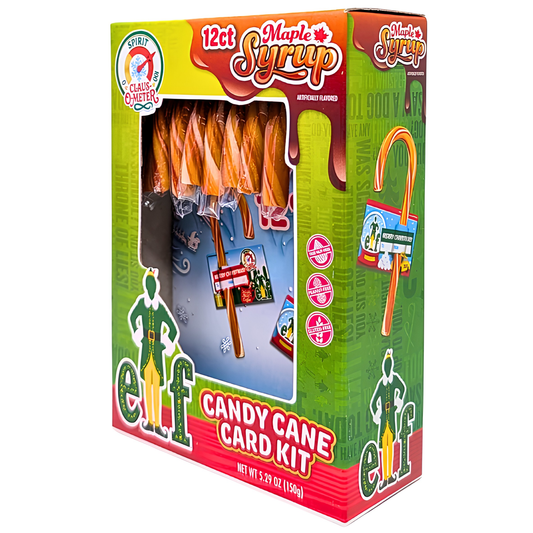 Elf Maple Syrup Candy Cane Card Kit 5.29oz 6ct