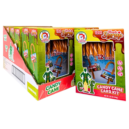 Elf Maple Syrup Candy Cane Card Kit 5.29oz 6ct