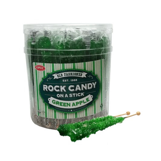 Espeez Rock Candy Sticks Green Apple Jar 0.8oz - 36ct