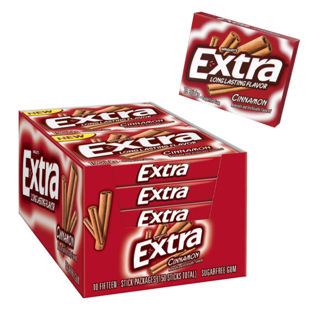 Extra Slim Pack Cinnamon Gum - 10ct