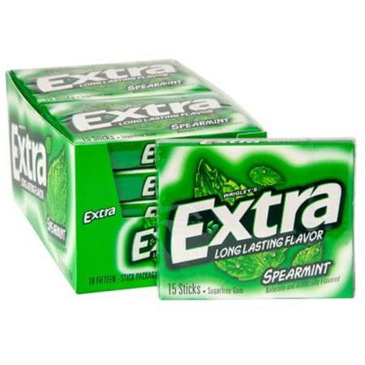 Extra Sugarfree Gum Spearmint Slim Pack - 10ct