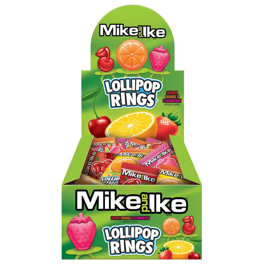 Mike and Ike Lollipop Rings Ring Pops 0.42oz - 24ct