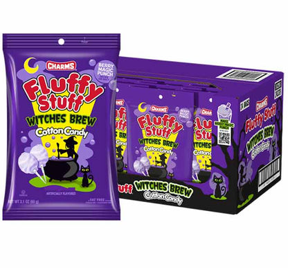 Charms Fluffy Stuff Witches Brew Cotton Candy 2.1oz - 24ct