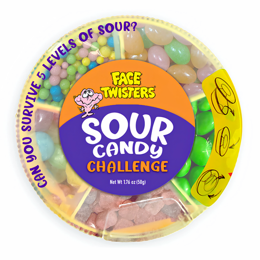 Face Twisters Sour Candy Challenge 1.76oz 6ct