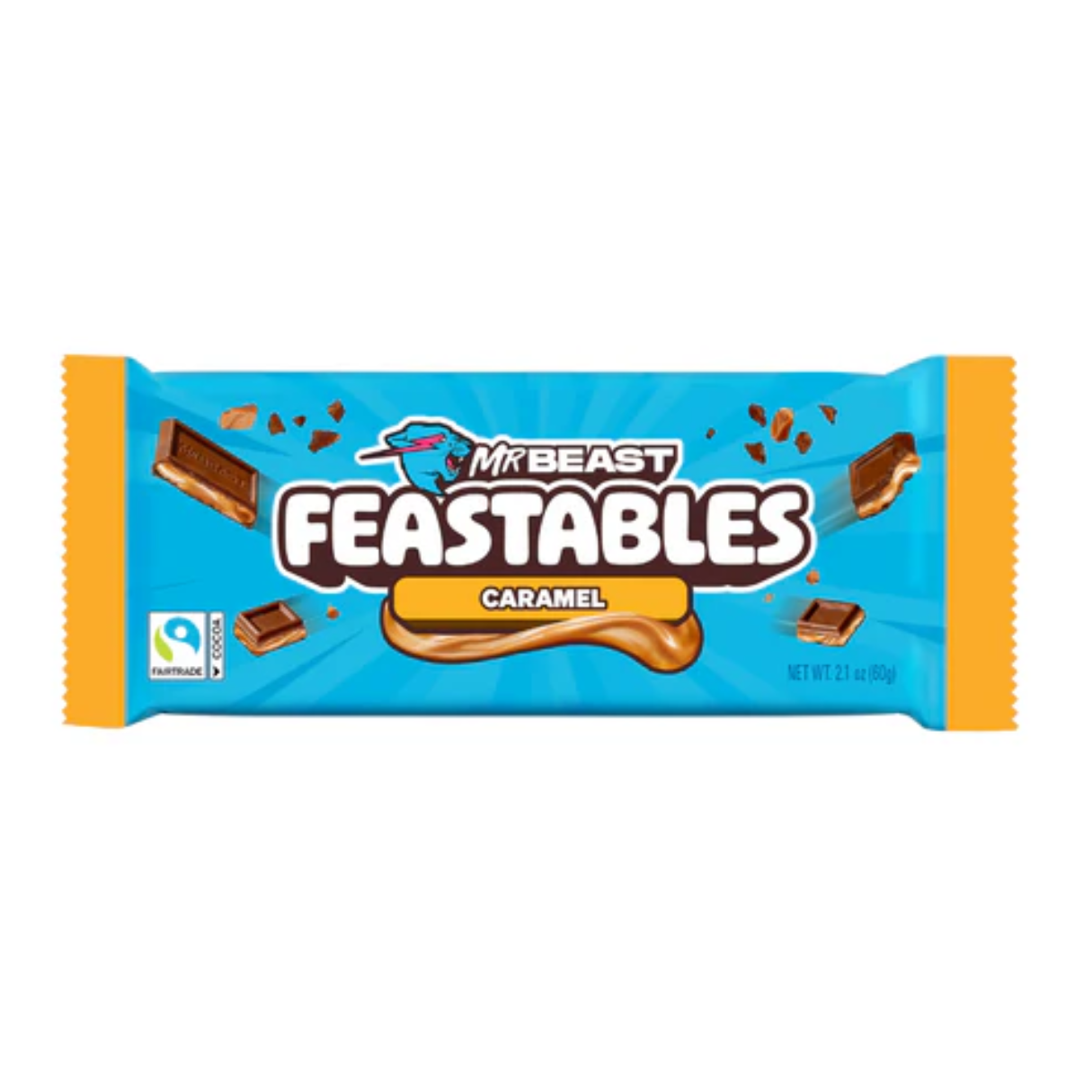 Mr. Beast Feastables King Size Caramel Bar 2.1oz - 24ct