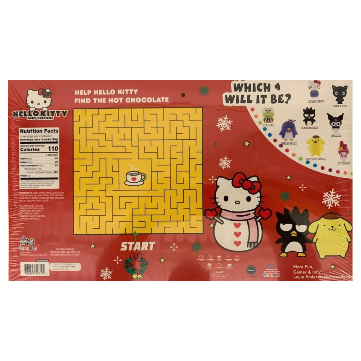 Finders Keepers Hello Kitty Holiday Countdown 11.08oz -6ct